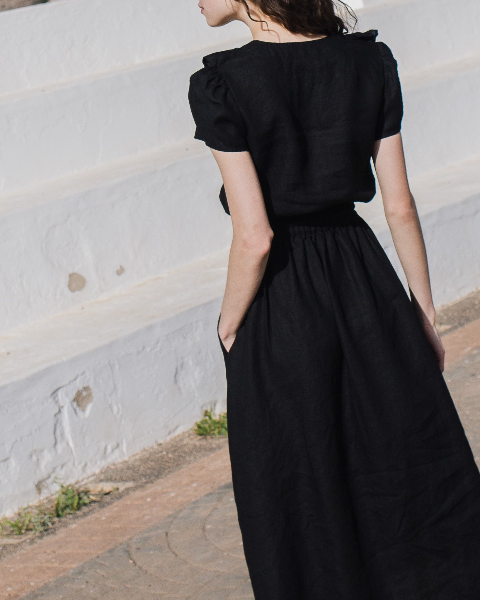 SAVANNAH waisted linen dress - notPERFECTLINEN