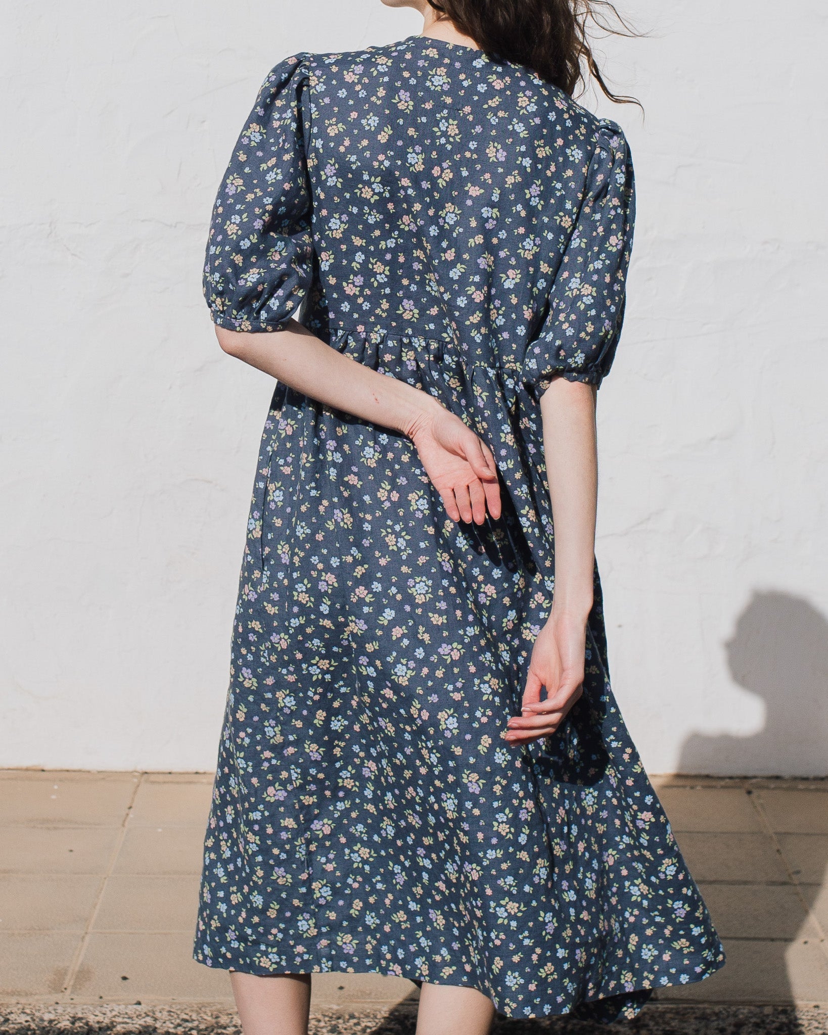 ROSEMARY bow tie linen dress - notPERFECTLINEN