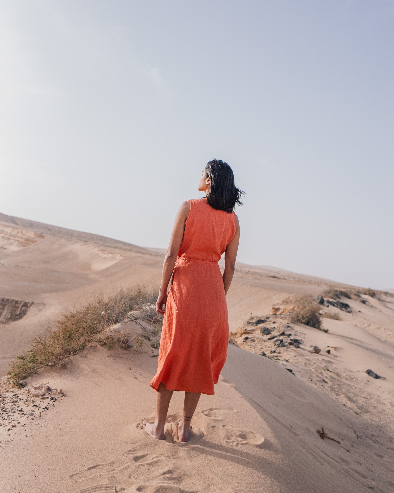 ALTHEA wrap maxi linen dress - notperfectlinen