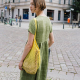 Maxi MAMA-2 short sleeve linen dress