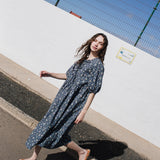 R: ROSEMARY bow tie linen dress (Size: S; Color: Light Black Checks)