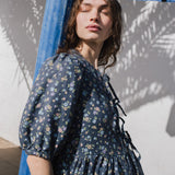 ROSEMARY bow tie linen dress - notPERFECTLINEN