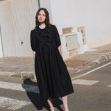 ROSEMARY bow tie linen dress - notPERFECTLINEN