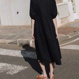 ROSEMARY bow tie linen dress - notPERFECTLINEN