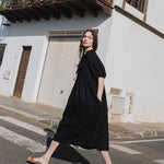 ROSEMARY bow tie linen dress - notPERFECTLINEN