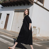 ROSEMARY bow tie linen dress - notPERFECTLINEN