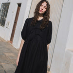 ROSEMARY bow tie linen dress - notPERFECTLINEN