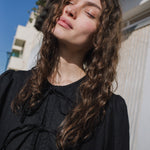 ROSEMARY bow tie linen dress - notPERFECTLINEN