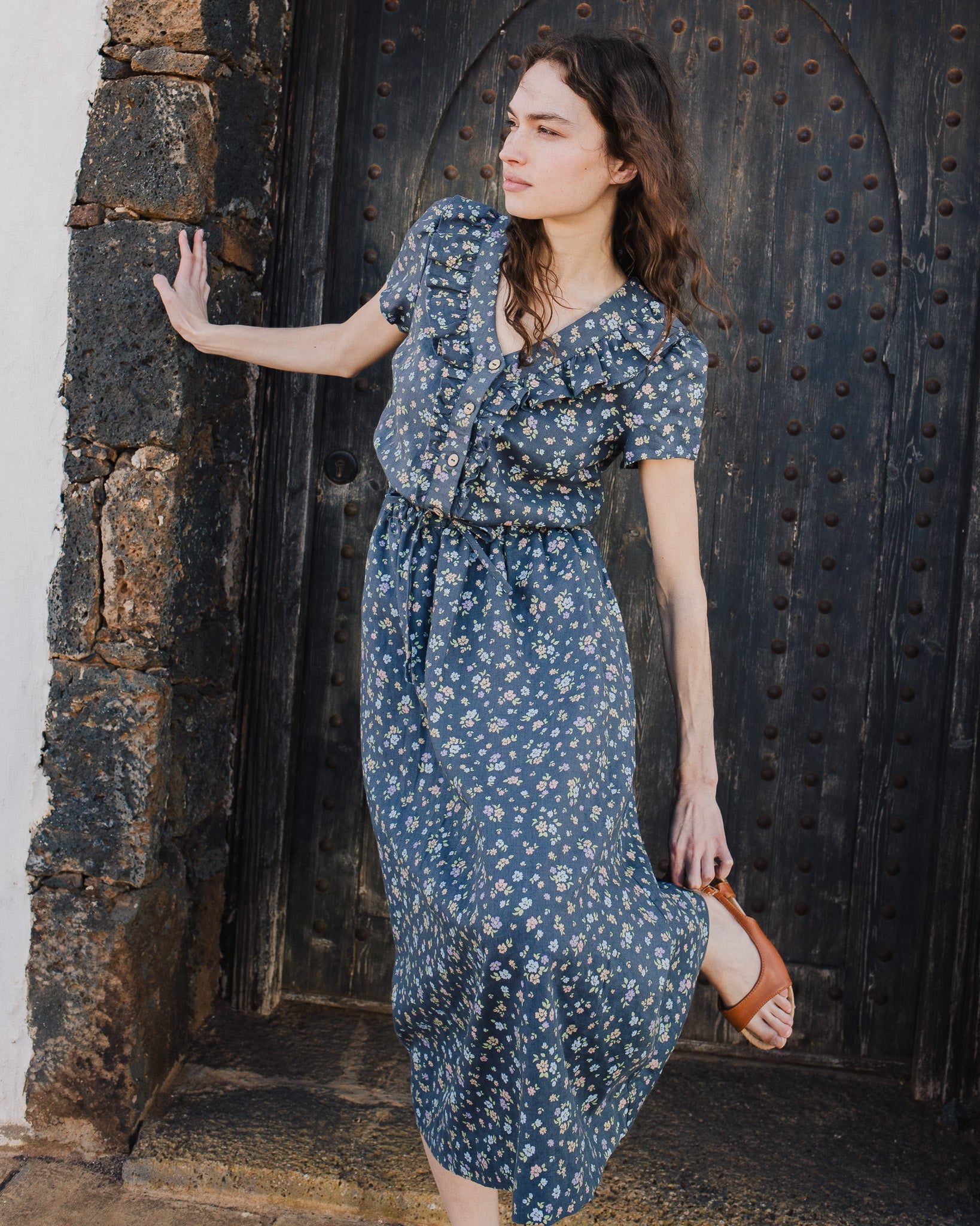 SAVANNAH waisted linen dress - notPERFECTLINEN