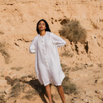 SELENE button-down linen dress - notPERFECTLINEN