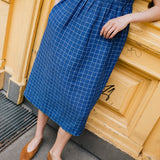 R: BELLEVUE linen dress (Color: Deepest Black; Size: XXL)