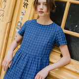 R: BELLEVUE linen dress (Color: Deepest Black; Size: XXL)