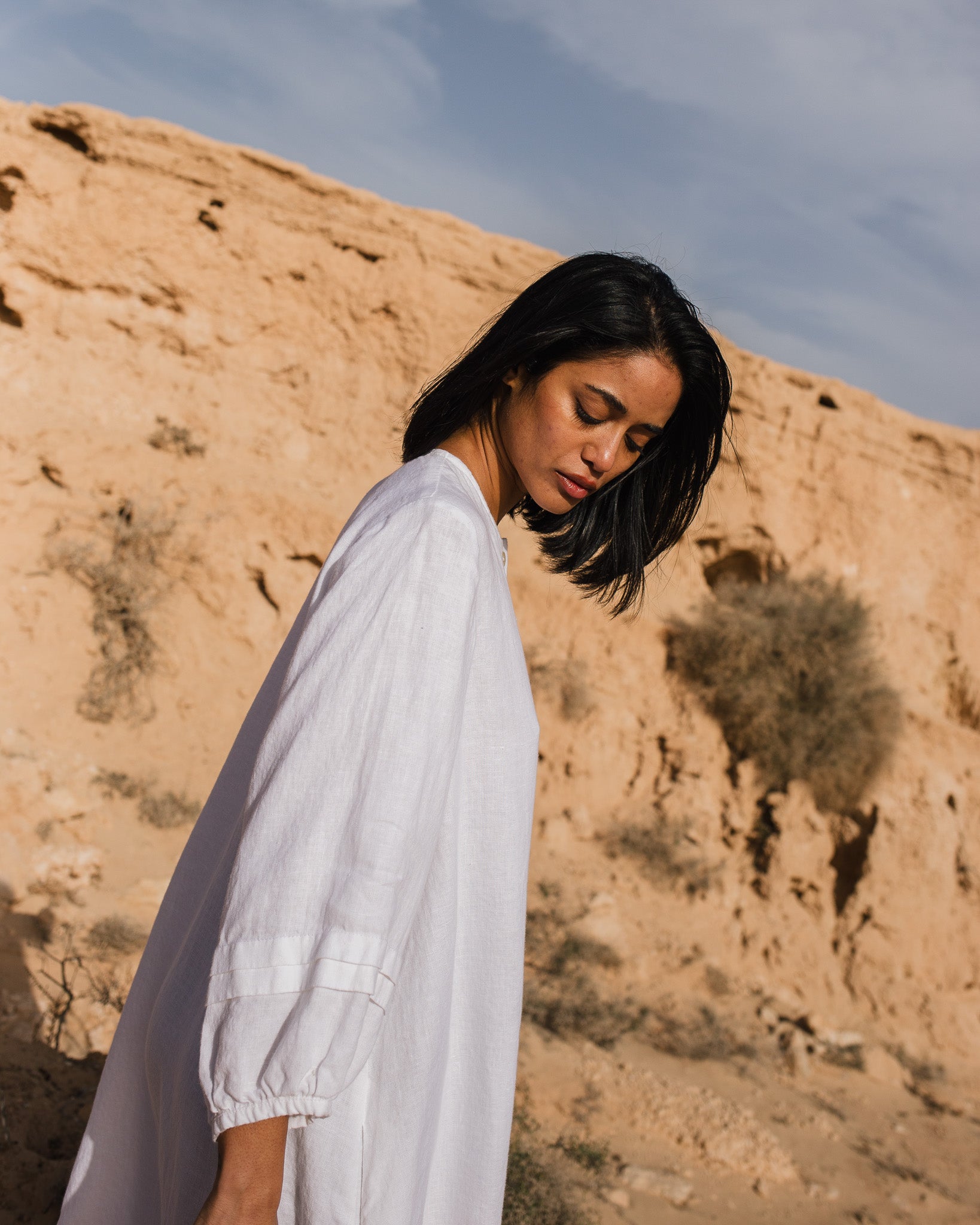 SELENE button-down linen dress - notPERFECTLINEN