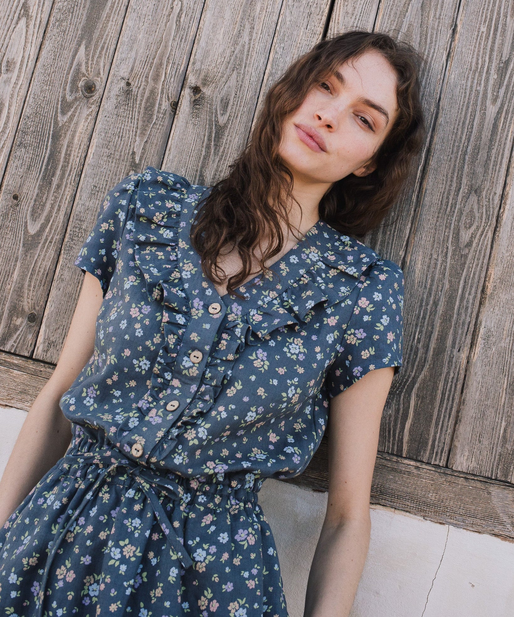 SAVANNAH waisted linen dress - notPERFECTLINEN