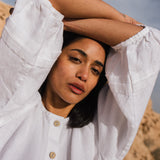 SELENE button-down linen dress - notPERFECTLINEN