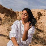 SELENE button-down linen dress - notPERFECTLINEN