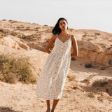 SARAH button down slip linen dress