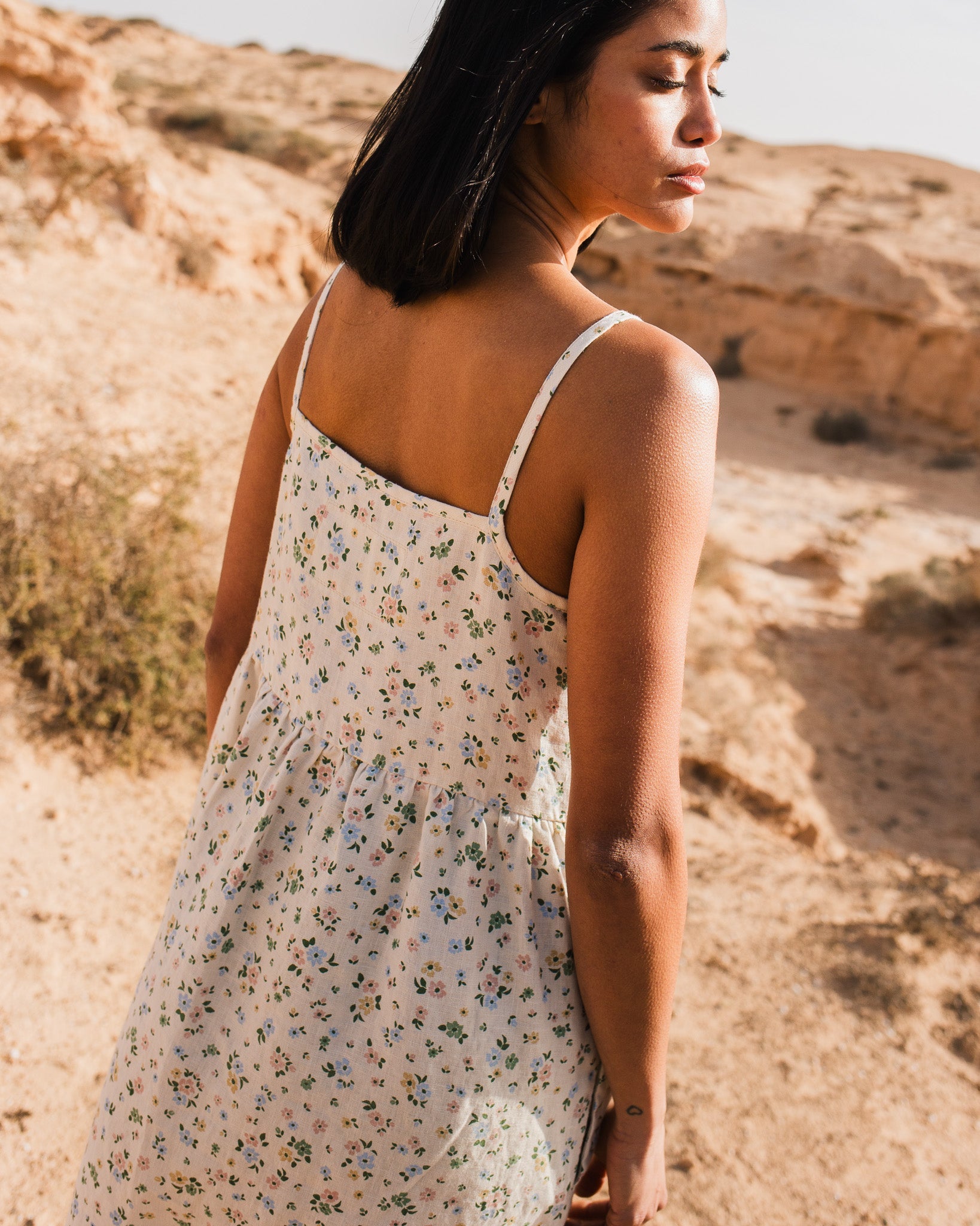 SARAH button down slip linen dress - notPERFECTLINEN