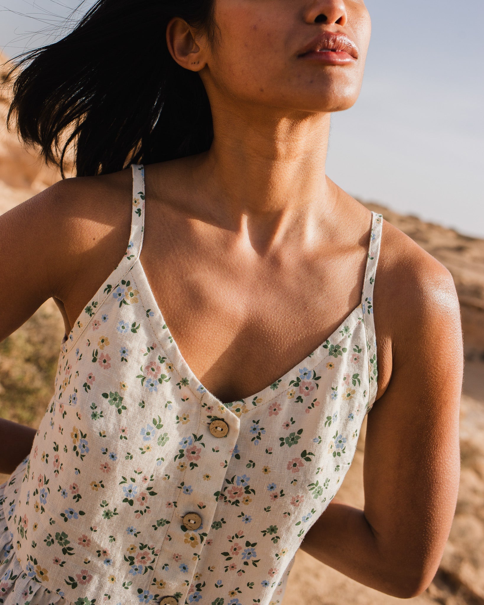 SARAH button down slip linen dress - notPERFECTLINEN