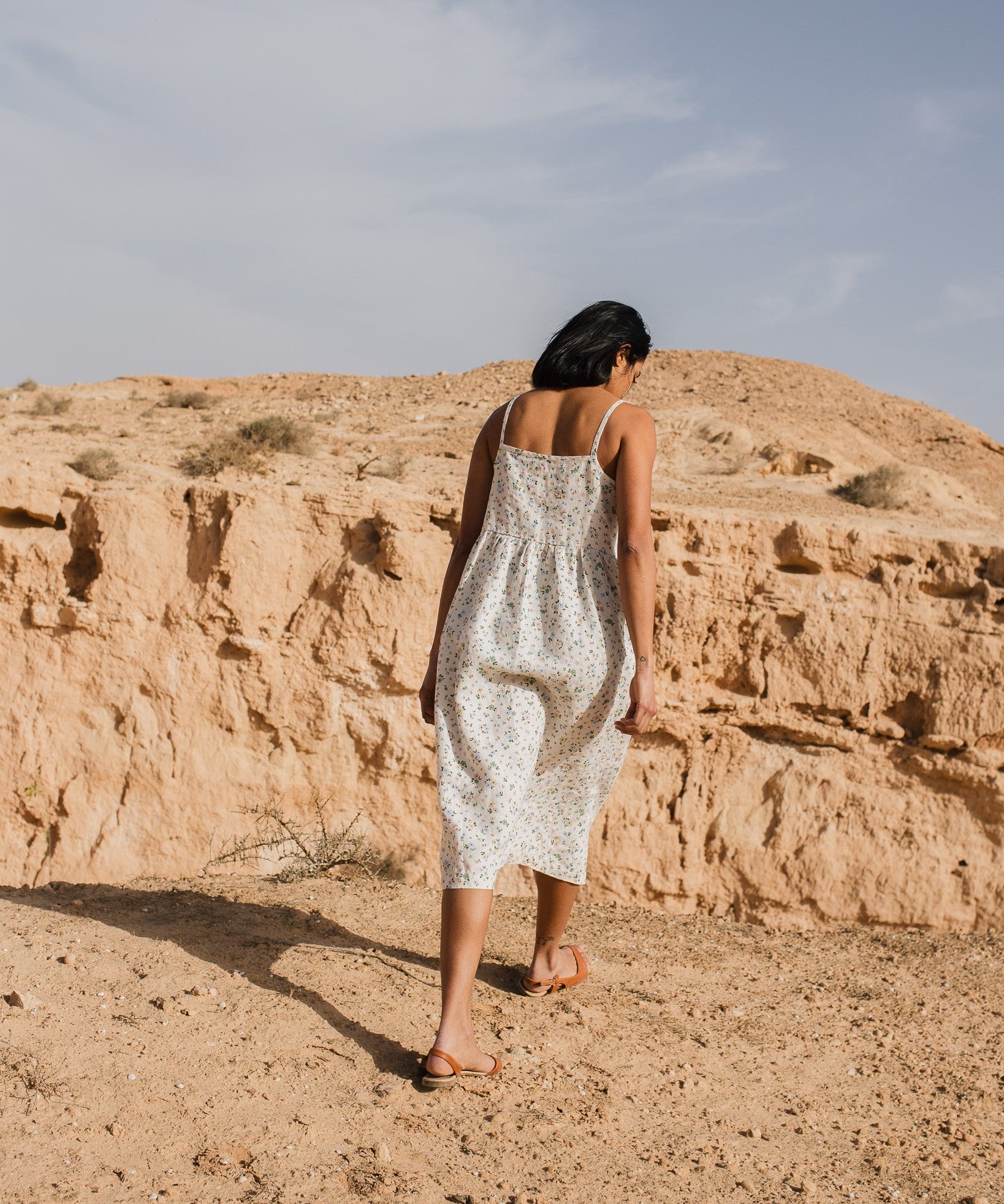 SARAH button down slip linen dress - notPERFECTLINEN