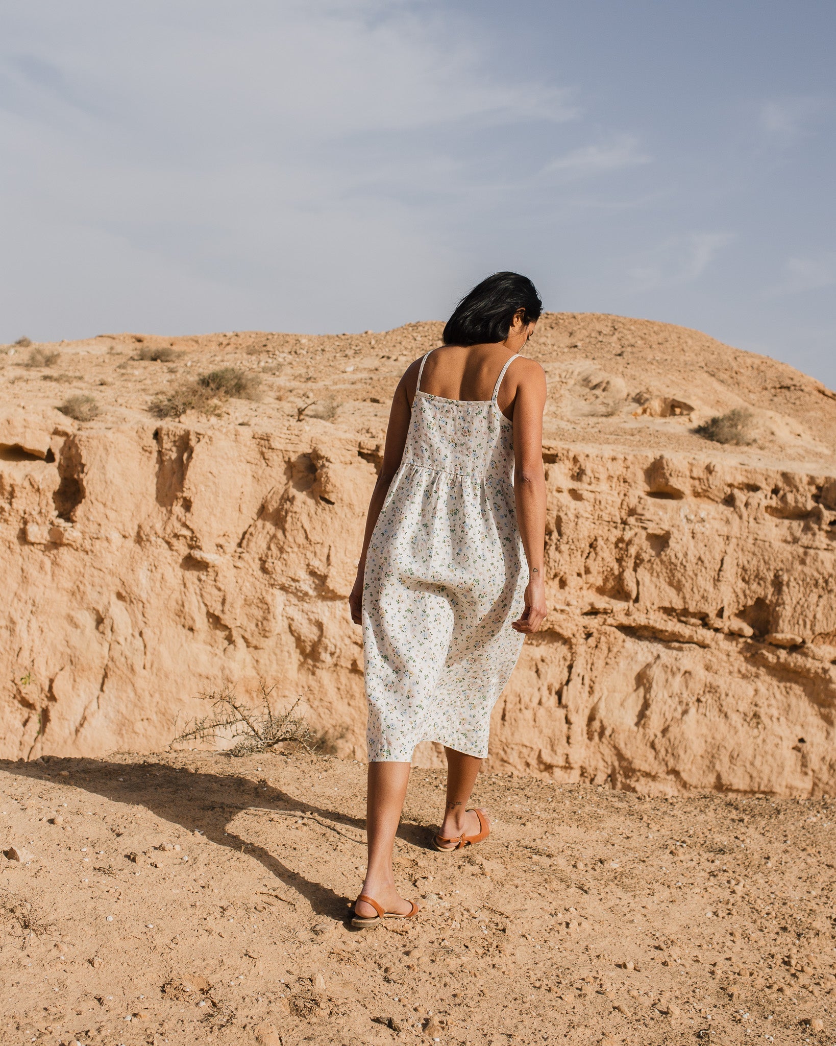 SARAH button down slip linen dress - notPERFECTLINEN