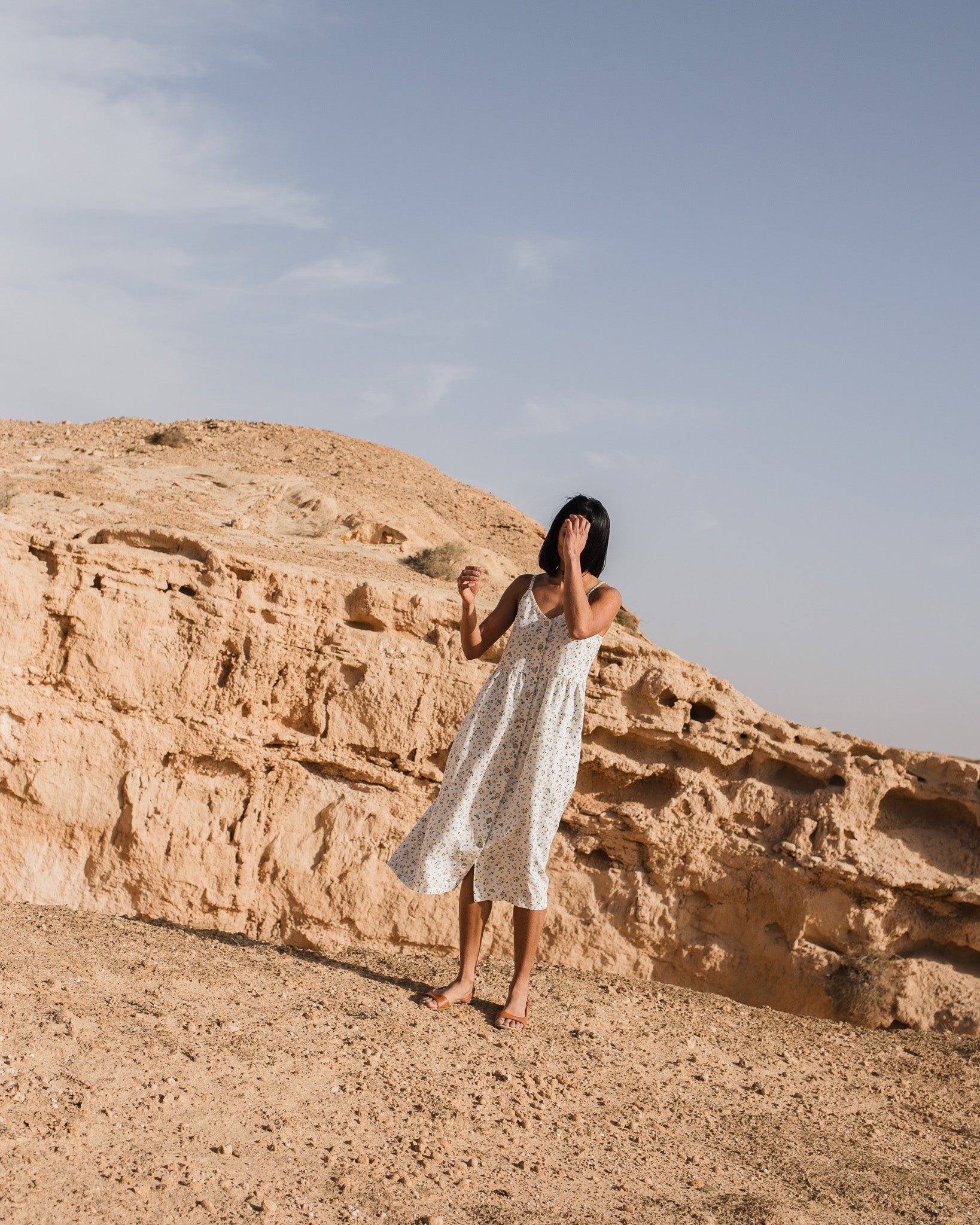 SARAH button down slip linen dress - notPERFECTLINEN