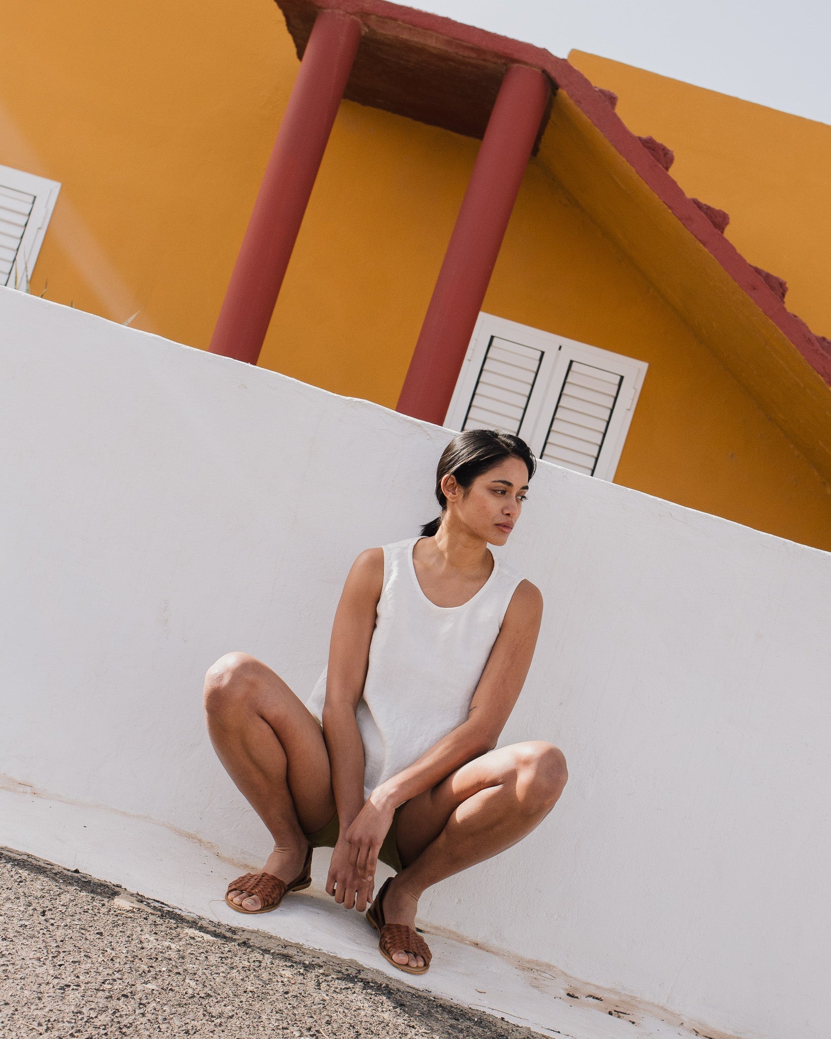 PRAGUE swing linen tank top - notperfectlinen