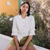 R: MARLE classic linen shirt (Size: XXL; Color: Night Cherries)