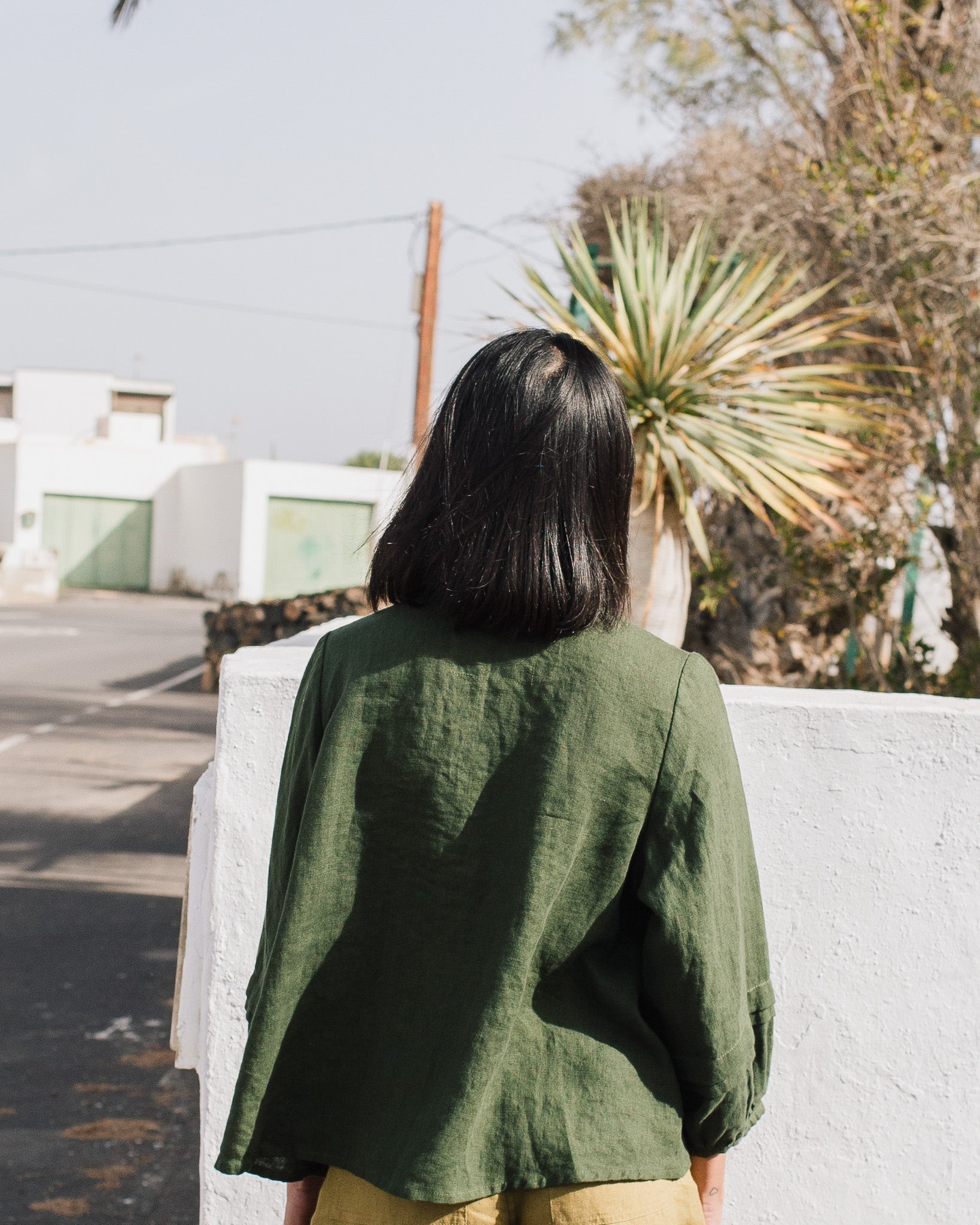 ELMINA button-up linen shirt - notperfectlinen