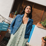 CALICO cropped linen jacket - notperfectlinen