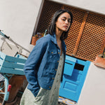 CALICO cropped linen jacket - notperfectlinen