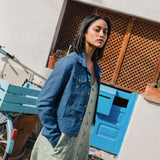 CALICO cropped linen jacket - notperfectlinen