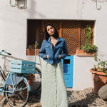 CALICO cropped linen jacket - notperfectlinen