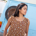 PARATY tiered midi linen dress - notperfectlinen