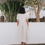 Maxi MAMA-2 short sleeve linen dress - notperfectlinen