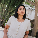Maxi MAMA-2 short sleeve linen dress - notperfectlinen