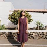 Sleeveless maxi MAMA linen dress - notPERFECTLINEN