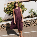 Sleeveless maxi MAMA linen dress - notPERFECTLINEN