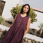 Sleeveless maxi MAMA linen dress - notPERFECTLINEN