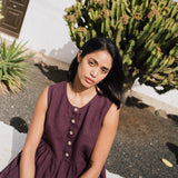 Sleeveless maxi MAMA linen dress - notPERFECTLINEN