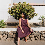 Sleeveless maxi MAMA linen dress - notPERFECTLINEN