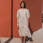 DELPHI tiered linen dress - notperfectlinen