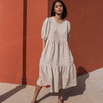 DELPHI tiered linen dress - notperfectlinen