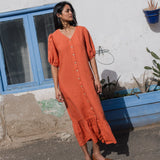 ANGEL maxi button down dress linen - notperfectlinen