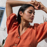 ANGEL maxi button down dress linen - notperfectlinen