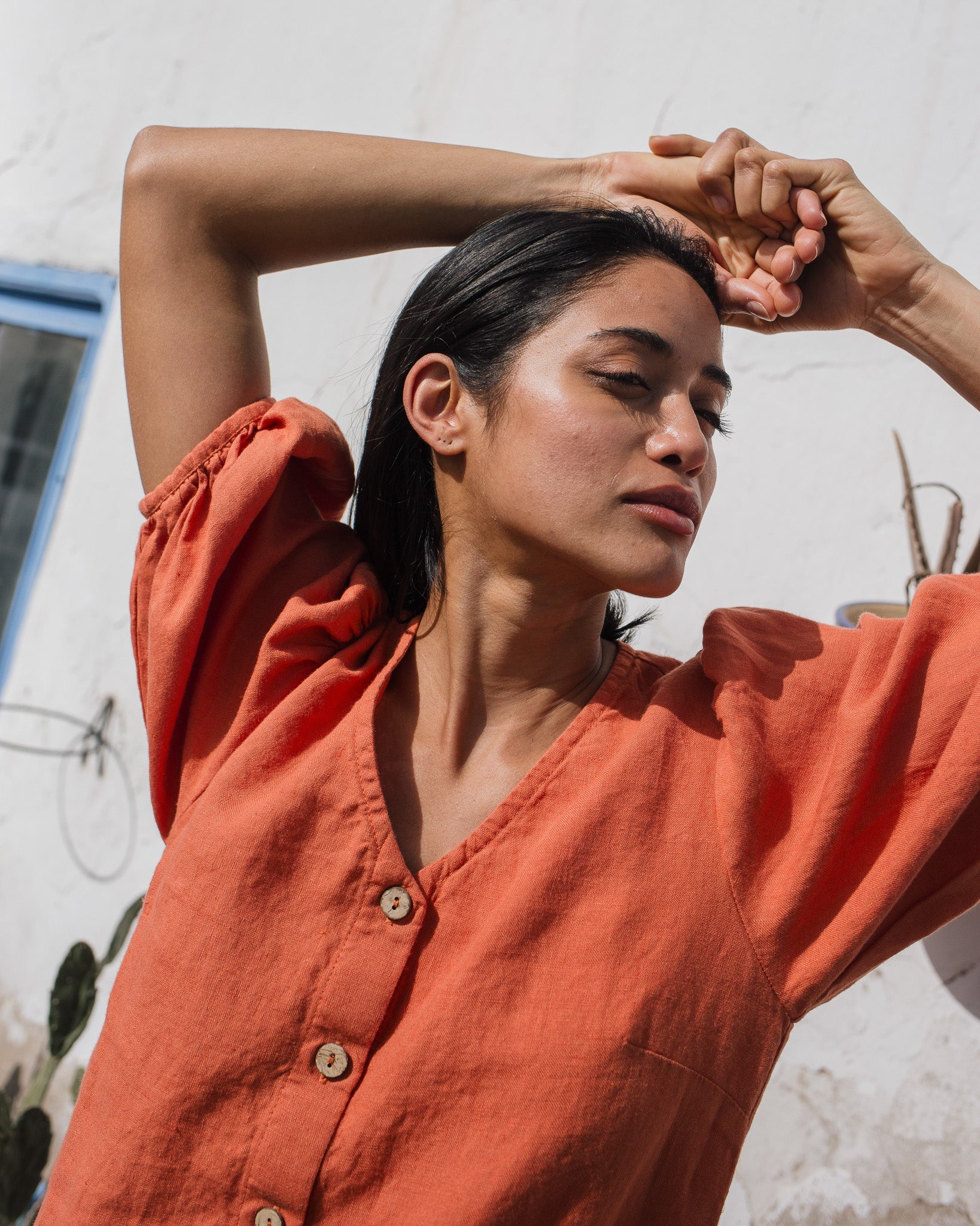 ANGEL maxi button down dress linen - notperfectlinen