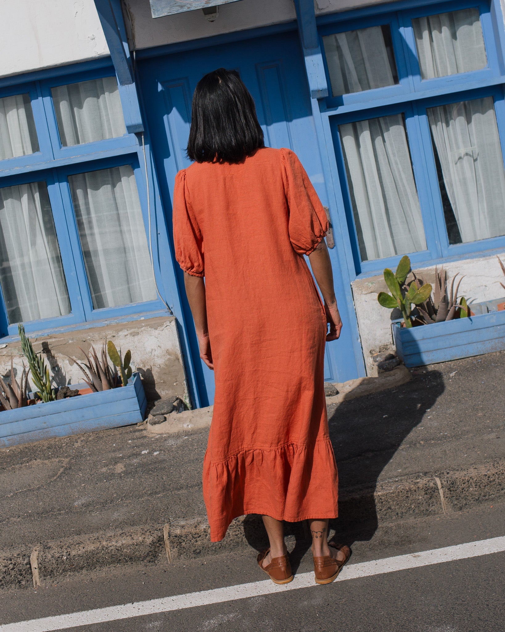 ANGEL maxi button down dress linen - notperfectlinen