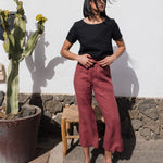 HAMBURG fitted linen top - notperfectlinen