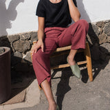 HAMBURG fitted linen top - notperfectlinen