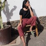 HAMBURG fitted linen top - notperfectlinen